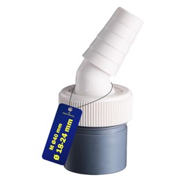 Monteral Washing Machine Drain Adapter and Drain Hose Connector for Dishwasher with Inlet Diameter 18–24 mm and Outlet for Pipe 40 mm