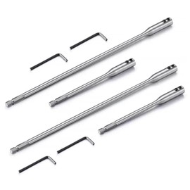 4pcs Drill Bit Extension Set 6" & 12" Long High-Carbon Steel Wood Spade Drill Bit Extender Extension Set for Wood Turners Furniture Carpentry and Construction with Allen Keys 1/4" Hex Shank