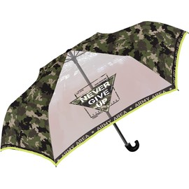 Nakatani Kid's Folding Umbrella Grunge Camouflage Khaki Camouflage [522-033] Hand Opening 50cm