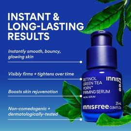 innisfree Green Tea PDRN Serum | Korean Skincare with Retinol & Hyaluronic Acid for Hydrating, Anti‑Aging Care and Wrinkles | Suitable for Acne‑Prone & Sensitive Skin | Available in Jumbo & Gift Set