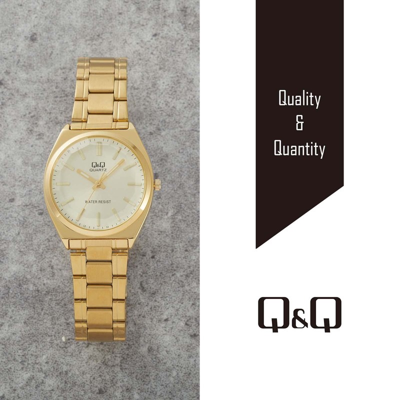 Citizen Q&Q QB78 Analog Wristwatch, Waterproof, Metal Band, and Others,