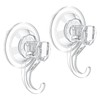 VIS'V Suction Cup Hooks, Small Clear Heavy Duty Vacuum Suction