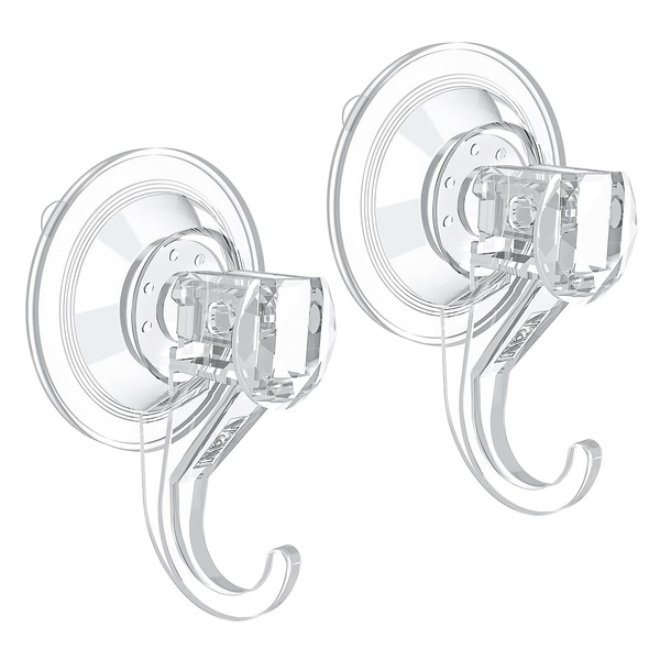 VIS'V Suction Cup Hooks, Small Clear Heavy Duty Vacuum Suction