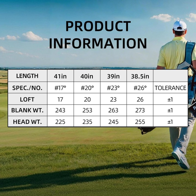 Hybrid Golf Clubs for Men & Women, Graphite Shaft (Silver,Regular-17°)