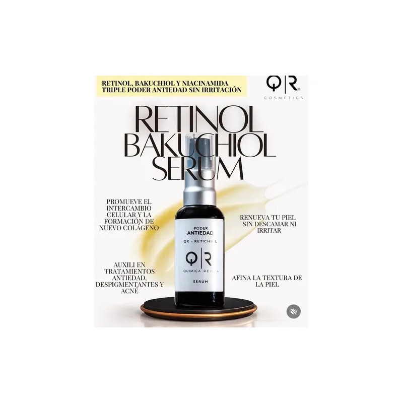 Sérum Facial Renovador Con Retinol Y Bakuchiol Qr