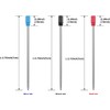 RANBOS 4-in-1 Four-Color Multifunctional Pen Refill, Black/Red/Blue Ballpoint Pen Refill,Great