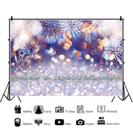 ASDCXZ Glitter Photo Background 2.5 x 1.8 m, Glitter Gold Silver Purple Fireworks Colourful Photo Wall Background, Vinyl Photo Box Background for Wedding Birthday Photo Shoot, Party Backgrounds