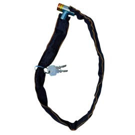 seven the world Chain Lock, 27.6 inches (70 cm), Lock Chain, Keyed, Anti-Theft, Lightweight, Short, Keyed, Bicycle, Bike, Black
