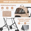 PETSITE Double Dog Stroller, Foldable 3-in-1 4 Wheels Cat Stroller