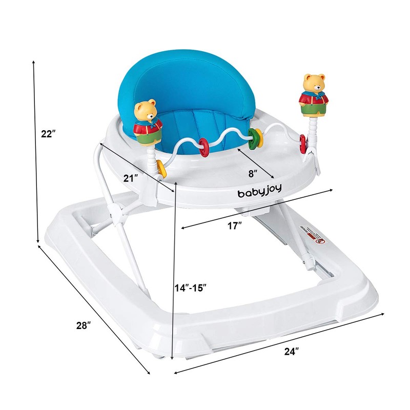 BABY JOY Baby Walker, Foldable Activity Walker with Adjustable Height,