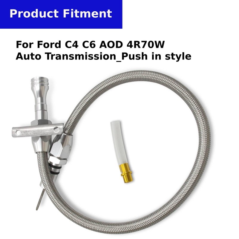Firewall Mounted Stainless Flexible Oil Dipstick for Ford C4 C6