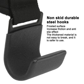 Weight Lifting Hook, Padded Neoprene Wrist Wraps, Strength Training Lifting Straps Hooks for Gym, Bodybuilding, Powerlifting, Shrugs, Rows and Deadlift Support (Black)