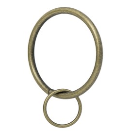 Ivilon Drapery Eyelet Curtain Rings - 2" Ring Loop for Hook Pins, Set of 14 - Antique Brass