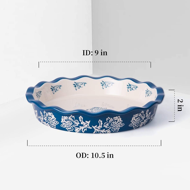 Wisenvoy Pie Pan Ceramic Pie Dish Pie Plate Deep Dish