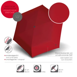 Knirps Flat Duomatic, Red