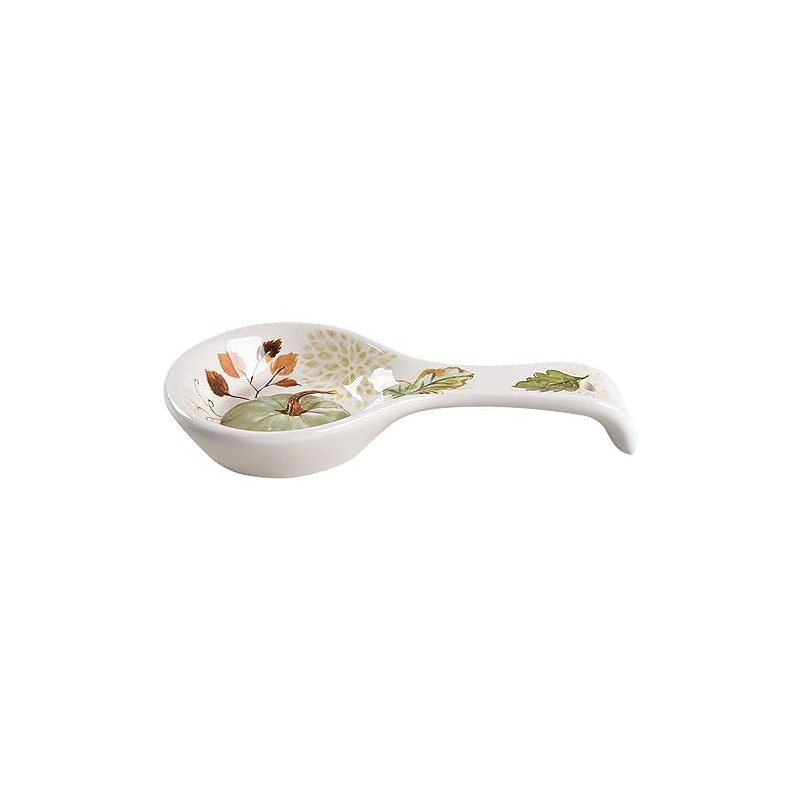 Grace Teaware Sage Green Leaves-Autumn Hill Spoon Rest Holder