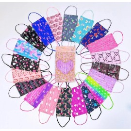 Importación GAJU 100 Cubreboca Tricapa Termosellado Ttp Adulto Corazones