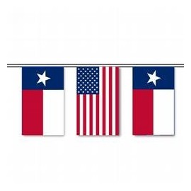 Texas & U.S. String Pennants (Pennants: 9 in. x 12 in./String: 30 ft.)