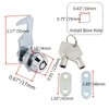 Nicerity 2 Packs RV Storage Lock with Keys Zinc Alloy