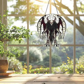 Poorbone Krampus Ornaments Decor for Window Hanging - Poorbone Krampus Gifts for Women Men - Poorbone Krampus Home Kitchen Room Christmas Decorations - 2D Flat Acrylic Ornament