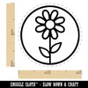 Daisy Flower in Circle Self-Inking Rubber Stamp Ink Stamper for