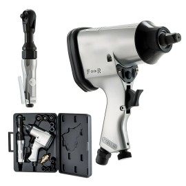 1/2\" Pneumatic Impact Wrench 3/8\" Ratchet Wrench Combo with 19 Piece Pro Air Tool Accessories Kit Includes 10PCS CR-V Steel ImProduct Type: 19 Pieces
