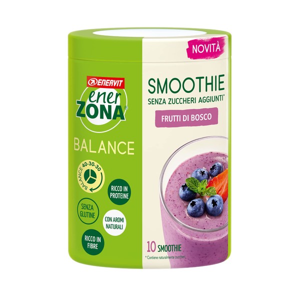 EnerZona - Smoothie Balance gusto Frutti di Bosco 300gr a base di Proteine del Latte