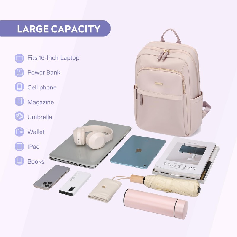 GOLF QUALITY Hiking Travel Backpack for Women Casual Business Weekender