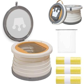 Portable Toilet for Kids,Portable Potty Seat for Toddler Travel,Travel Potty with Travel Bag, Applicable to Camping, Indoor/Outdoor Use, Includes 75 Replacement Bags