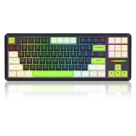 Redragon K734BWG-RGB-PRO RGB Triple Mode Mechanical Keyboard Gasket Construction longyin Switch PBT Triple Patch Color Black Gray Green