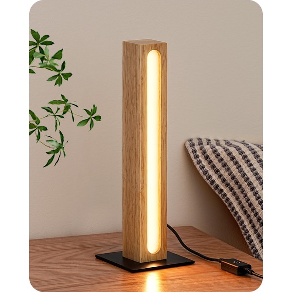 EDISHINE LED Table Lamp, Dimmable Bedside Lamp, 3 Colors Temperature,