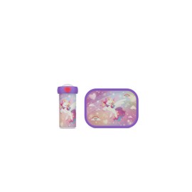Mepal - Campus Lunch Set - Set for Children with Sealing Cup & Lunch Box - Lunch Set for School or on the Go - Dishwasher Safe & BPA Free - 300 + 750 ml - Unicorn Glow