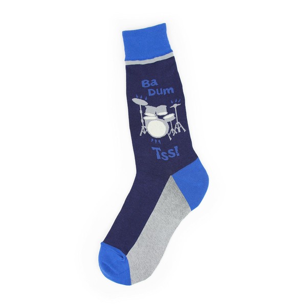 Foot Traffic, Men's Music-Themed Socks, Drum Set (Shoe Sizes 7-12)