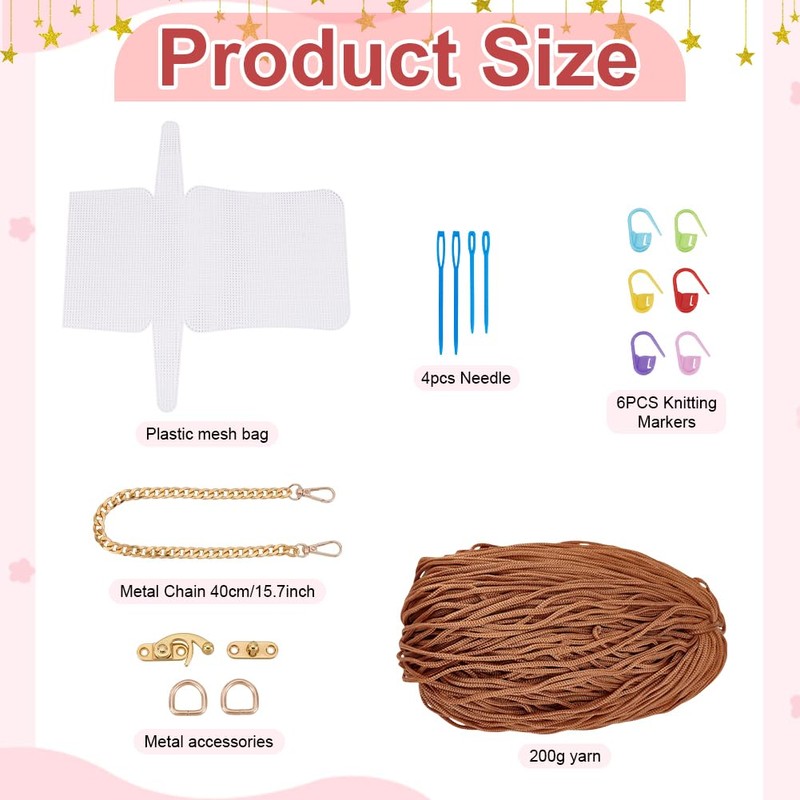 FREEBLOSS DIY Plastic Canvas Mesh Bag Kit Blank Mesh Canvas