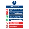 Evoges PVC Fire Action Notice Sign (If You Discover A