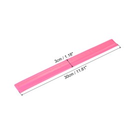 PATIKIL 12pcs Reflective Bands High Visibility Reflective Arm Wrist Ankle Band Safety Reflector for Night Running Cycling Pink
