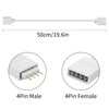 YAODHAOD RGB LED Strip Extension Cable,12V 4 Pin Solderless Strip
