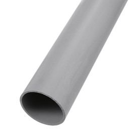 Rebower 2.2" x 2.5" PVC Pipe 26" Plastic Rigid Tubing Round High Impact Drain Pipe, [for Greenhouse Garden Home HVAC Plumbing] - 57x63mm / Light Grey