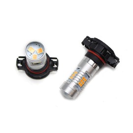 iJDMTOY (2) Amber Yellow 18-SMD 5200s PSX24W LED Replacement Bulbs Compatible With Turn Signal Lights