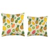Fruit Pattern Pineapples Mangoes & Kiwis Throw Pillow
