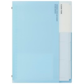 Maruman F019-52 Clean TONE B5 Loose Leaf Binder, Slim, 26 Holes, 4-piece Set, Light Blue