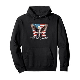 American Flag Patriotic Founding Fathers We The People USA Pullover Hoodie