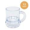 Mini Clear Plastic Beer Mug Shot Glasses- 1.75" Tall -