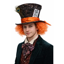 The Dragons Den Adults Mad Hatter Top Hat Wonderland Fancy Dress Costume Accessory [One Size]