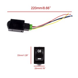 Xotic Tech Factory Style 4-Pole 12V Push Button Switch w/LED Indicator Lights for Fog Lights, DRL, LED Light Bar Compatible with Scion FR-S 2013-2016 or Toyota GT86 2017-2021 or Subaru BRZ 2017-2021