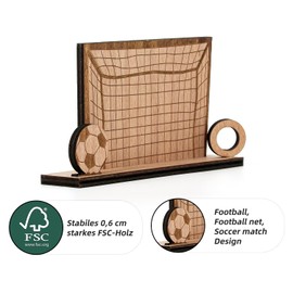 Giftota - Originelle Lustig Geburtstag Geldgeschenk Holz - Fußball, Fußballnetz, Liebe Fußball - Geschenk zum Geburtstag - Geburtstag Jubiläum - Geschenke aus Holz