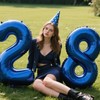 40 Inch Number 8 Balloon Jumbo Dark Blue Digit Foil