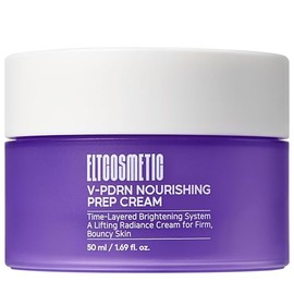 ELT V-PDRN Nourishing Prep Cream - Firming & Hydrating Glow Face Cream - Rose PDRN & Triple Vitamin C - Peptides, Collagen, NAD+, Hyaluronic Acid & Pa