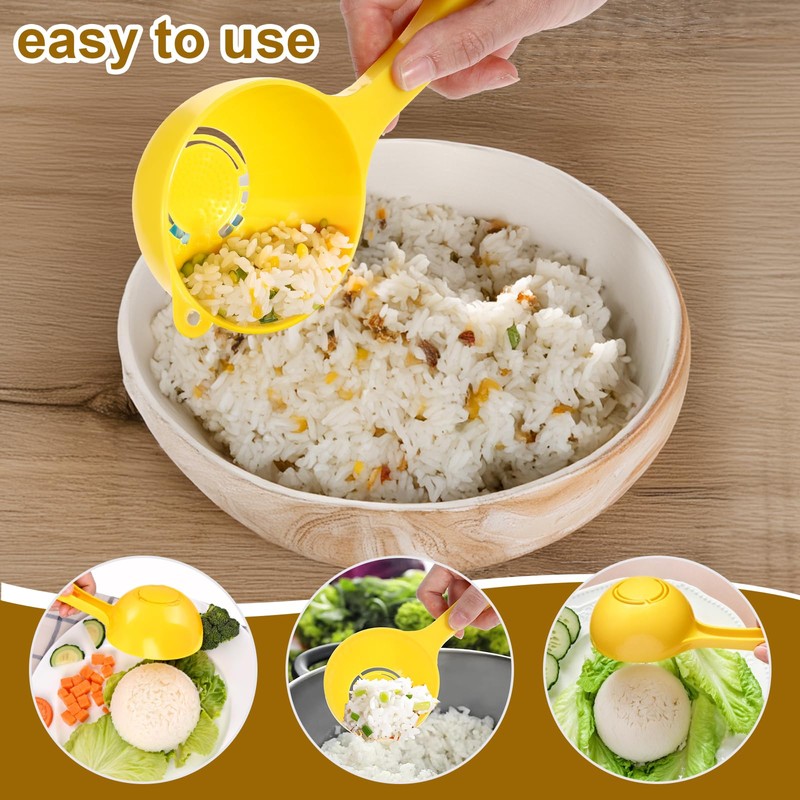 Gjinxi 4Pcs Rice Paddle Scoop Mold For Rice Ball Making,