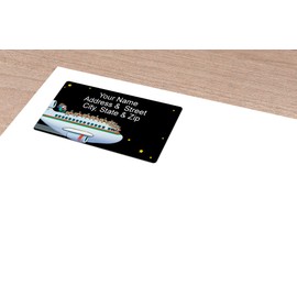 Airplane Christmas Address Label - Customized Aviation Return Address Label - 90 Labels